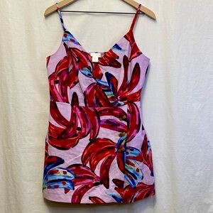 House of Harlow 1960 Women's Medium Linen Blend Banana Print Jumpsuit